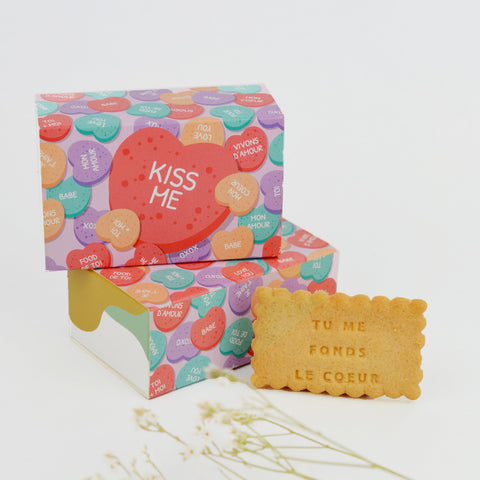 Boîte de 6 biscuits - Kiss me