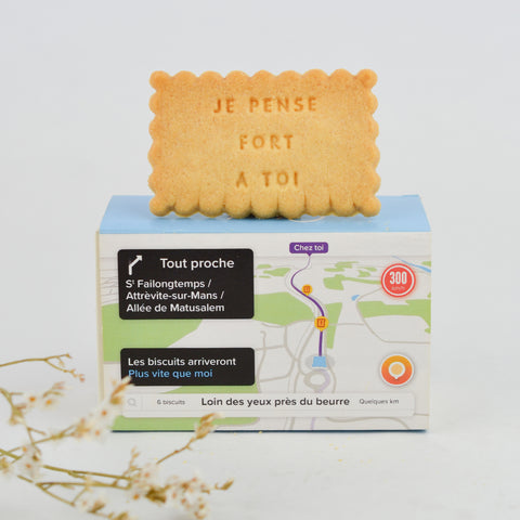 Boîte de 6 biscuits - Je pense à toi