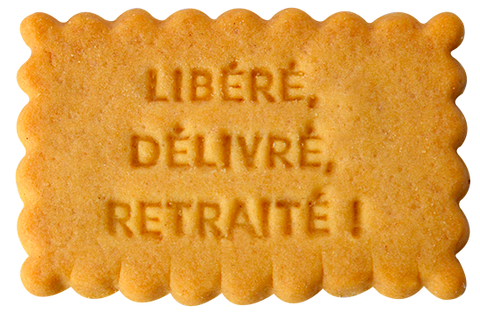 Biscuit Liberé, délivré, retraité