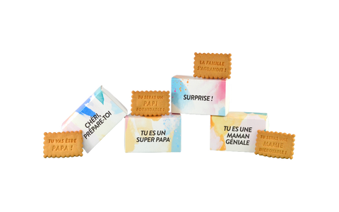 Boîte de 6 biscuits annonce de Grossesse