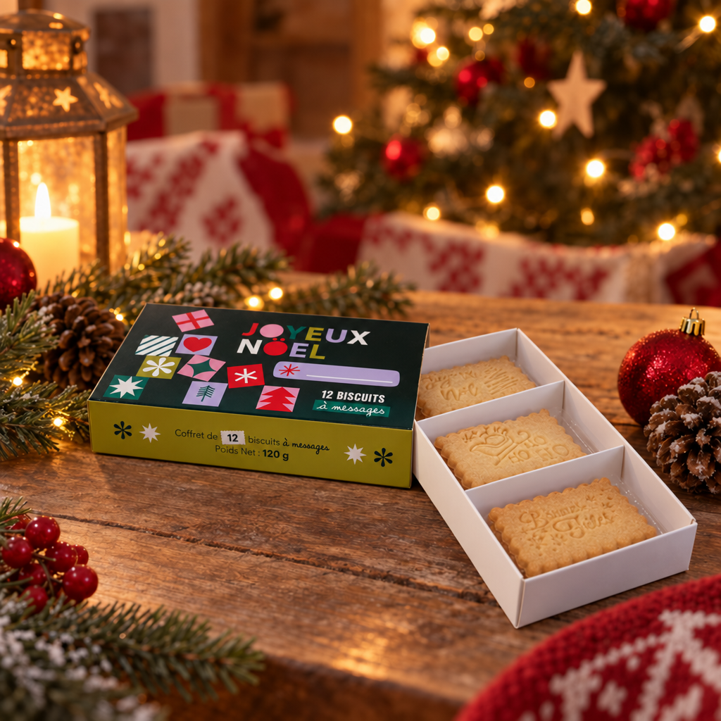 Coffret de 12 Biscuits - Joyeux Noël