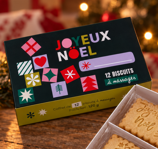Coffret de 12 Biscuits - Joyeux Noël