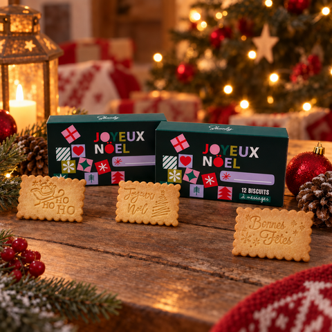 Coffret de 12 Biscuits - Joyeux Noël
