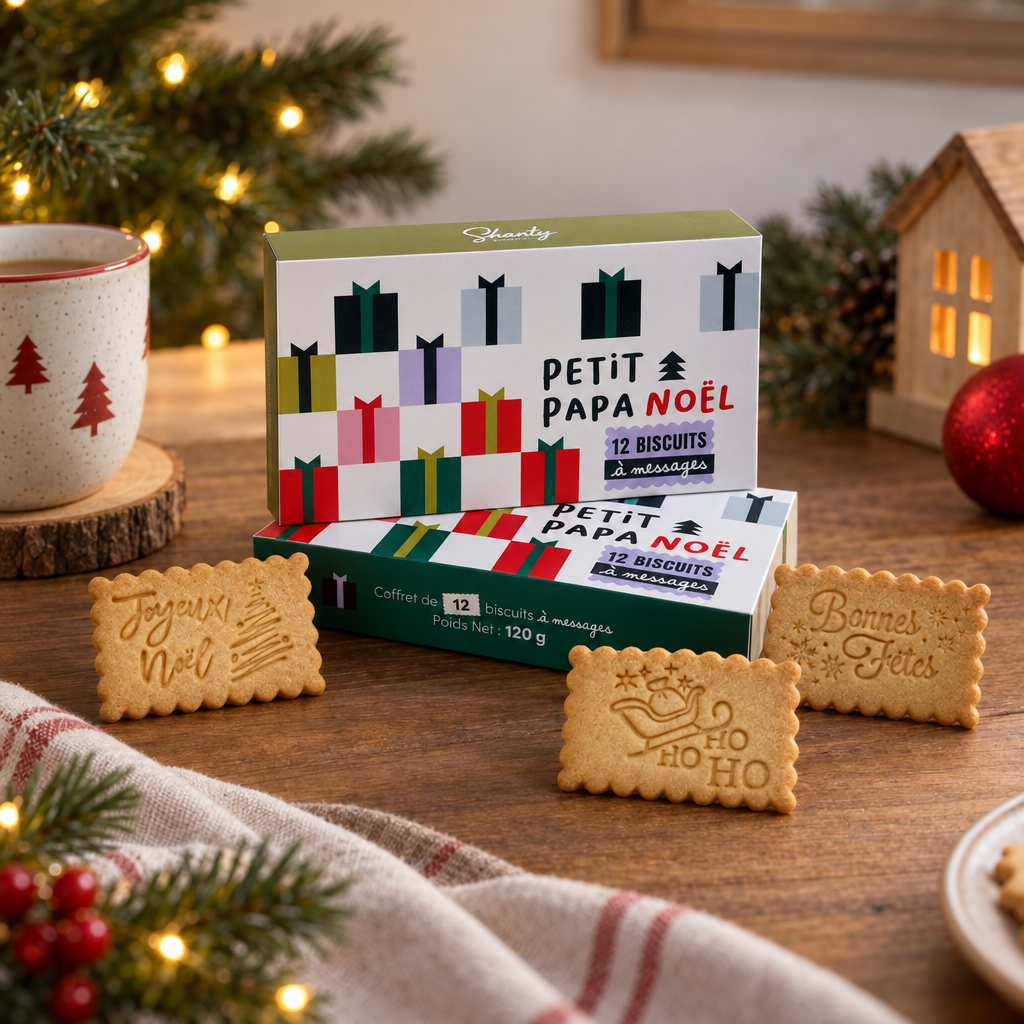 Coffret de 12 Biscuits - Petit papa Noël