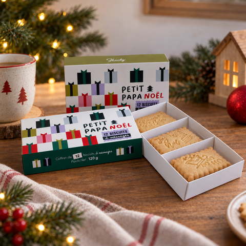 Coffret de 12 Biscuits - Petit papa Noël