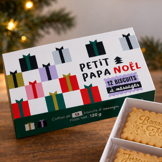 Coffret de 12 Biscuits - Petit papa Noël