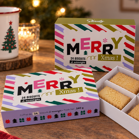 Coffret de 24 biscuits - Merry Xmas
