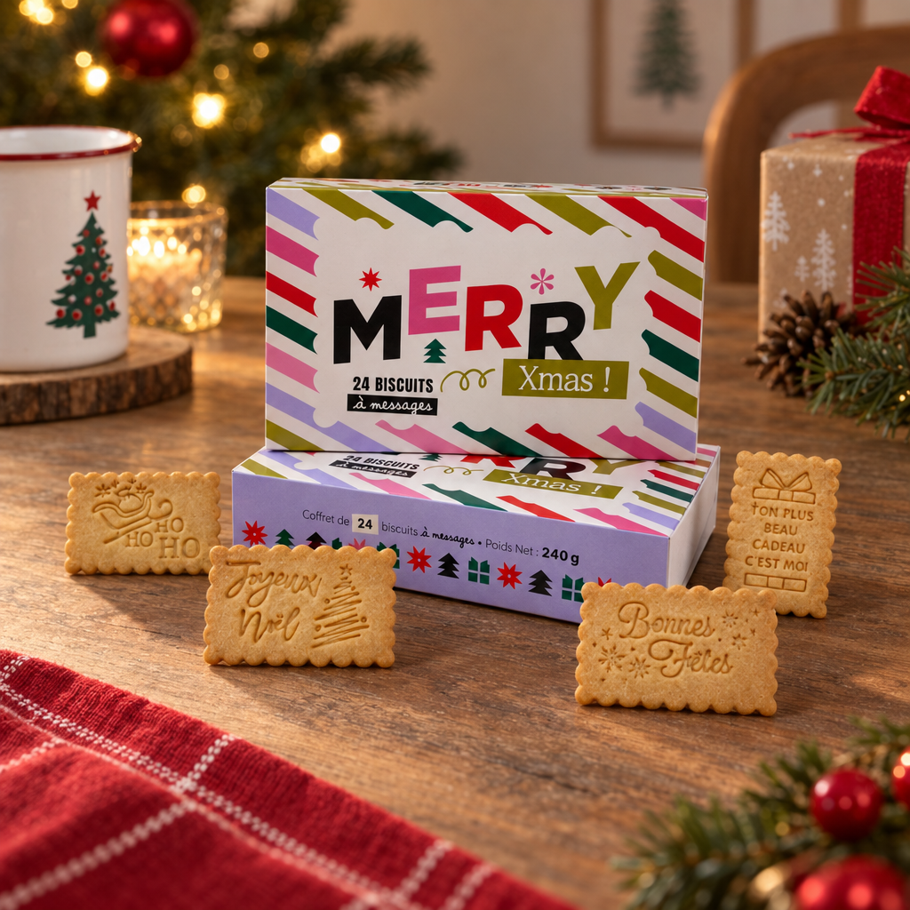 Coffret de 24 biscuits - Merry Xmas