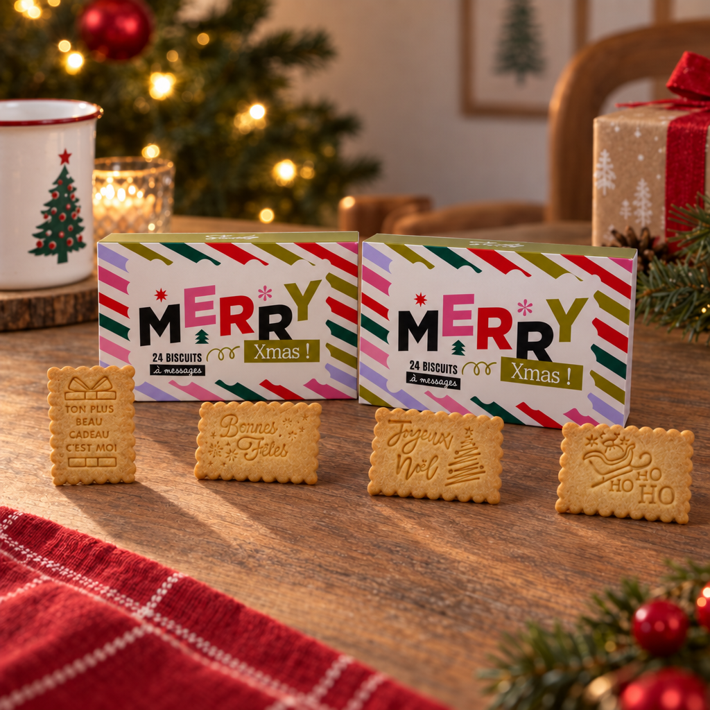 Coffret de 24 biscuits - Merry Xmas