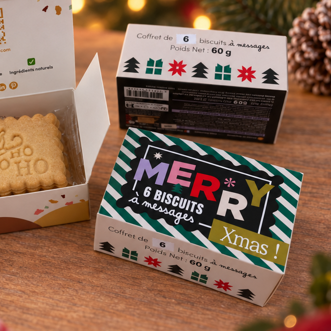 Coffret de 6 biscuits - Merry Xmas