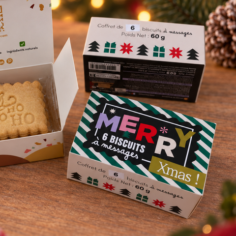 Coffret de 6 biscuits - Merry Xmas