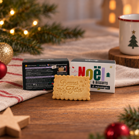 Coffret de 6 biscuits - Noël en mode pailettes