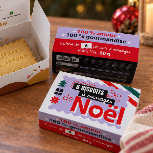 Coffret de 6 biscuits - Amour & Gourmandise
