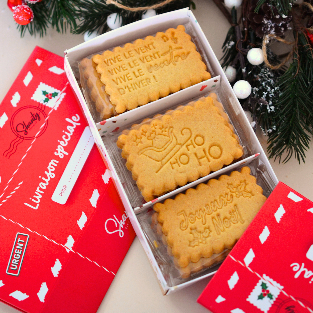 Boîte de 12 biscuits - Joyeux Noël