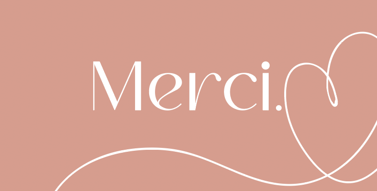 Boîte Merci - design Rose