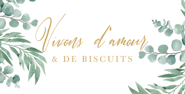 Boîte Vivons d'amour et de biscuits - design végétal