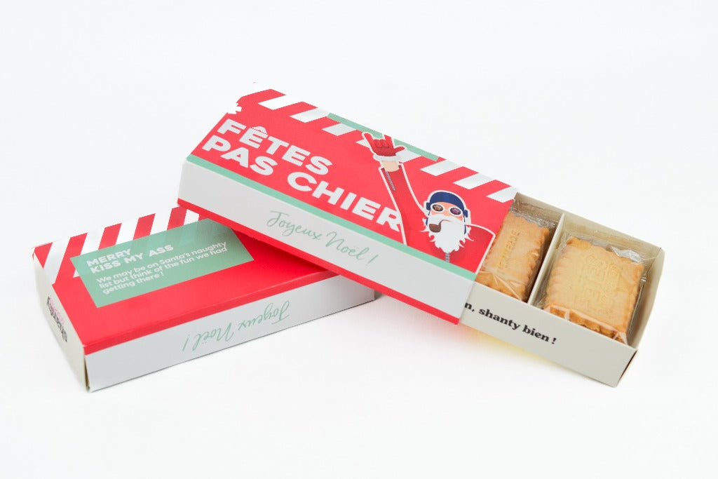 Coffret de 12 biscuits Fêtes pas chier