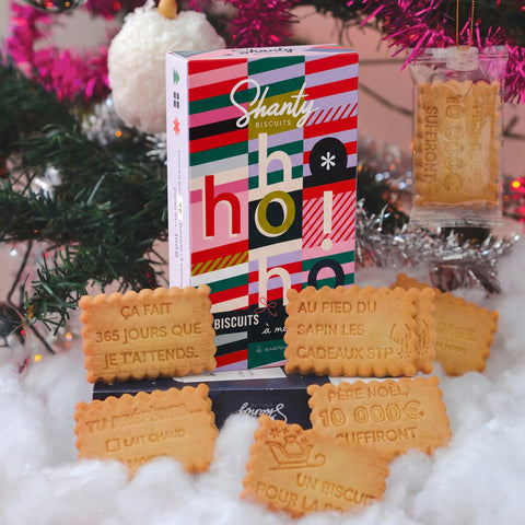 Boîte de 12 biscuits - Biscuits à accrocher au sapin de Noël