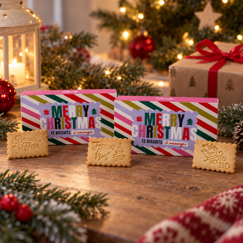 Coffret de 12 Biscuits - Merry Christmas