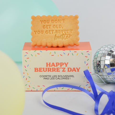 Boîte de 6 biscuits - Happy Beurre'z Day - You don't get old