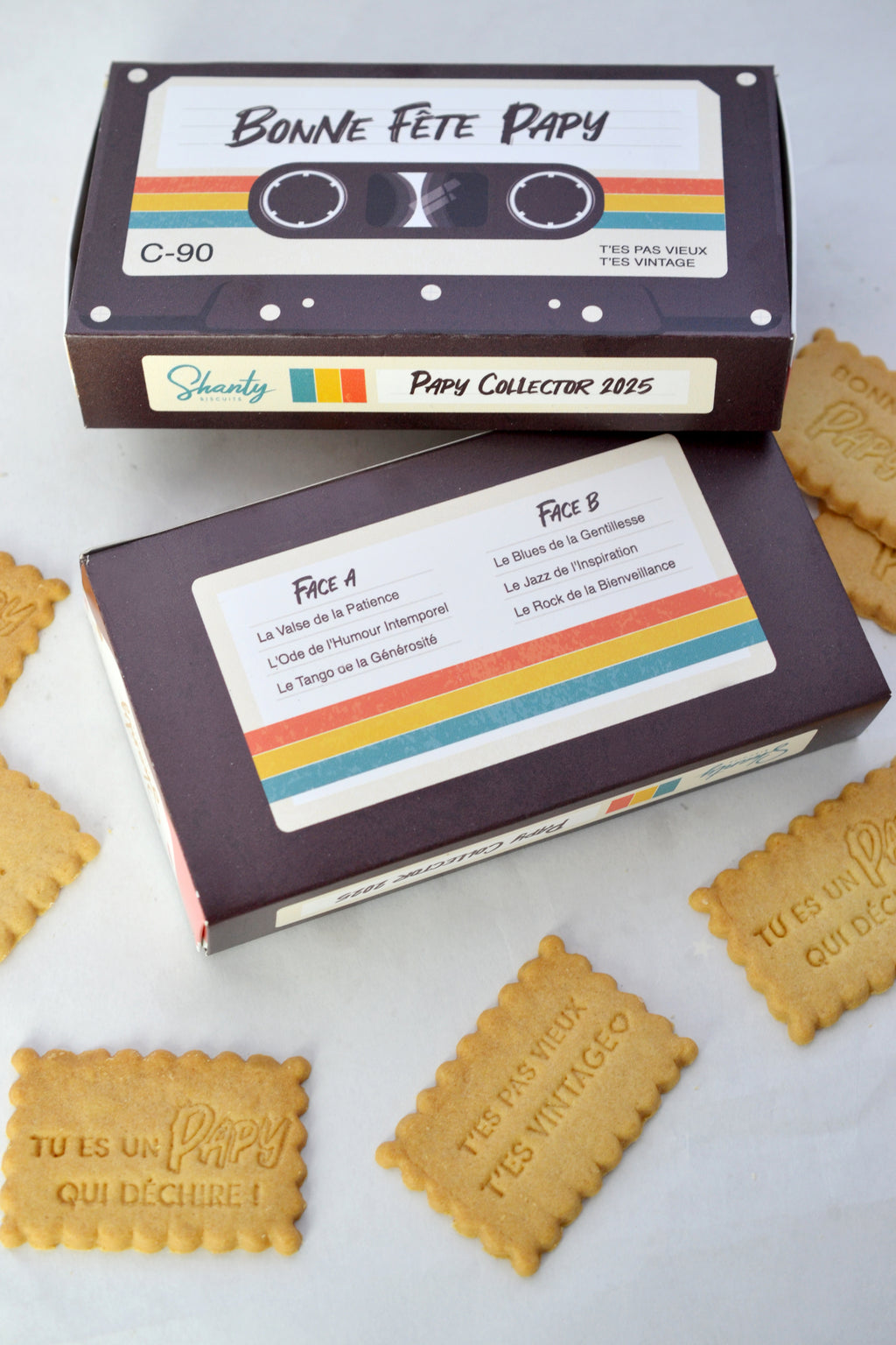 Coffret de 12 biscuits - Bonne fête Papy !