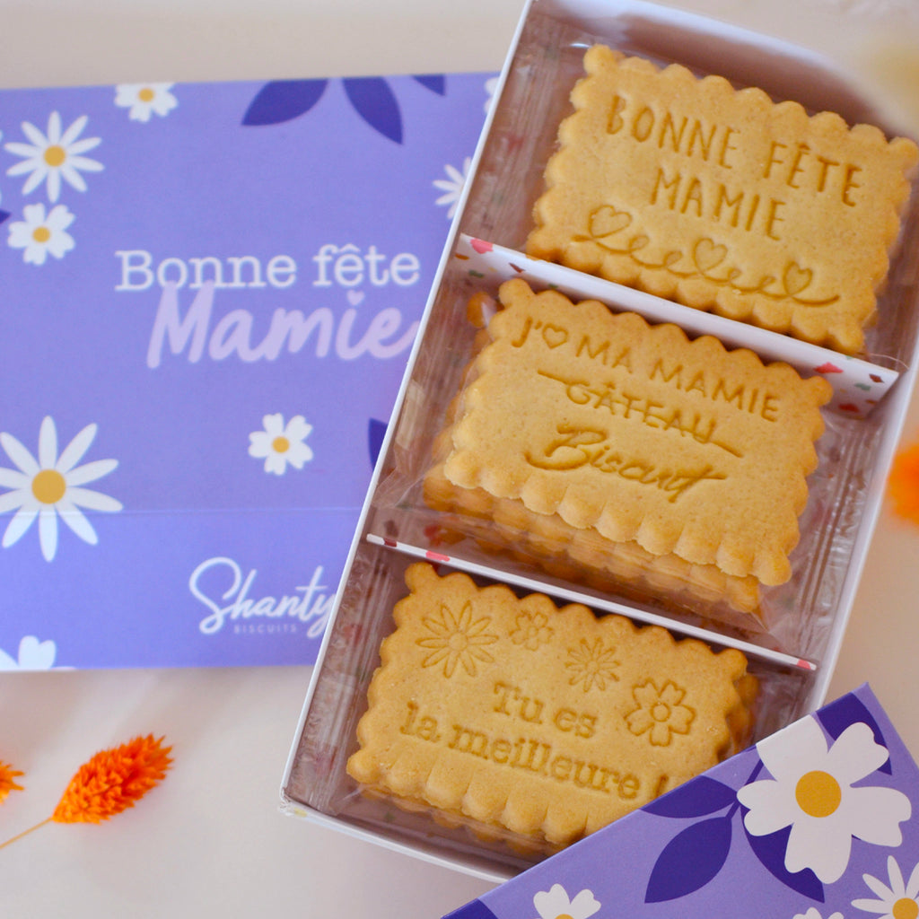 Boîte de 12 Biscuits - Coffret Fête des grands-mères