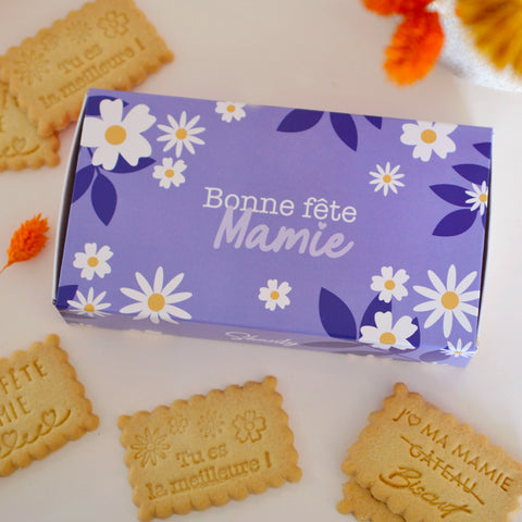Boîte de 12 Biscuits - Coffret Fête des grands-mères