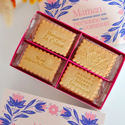 Coffret de 24 biscuits - Maman tu es mère-veilleuse