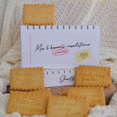 Boîte de 12 biscuits - Mes 6 vraies résolutions