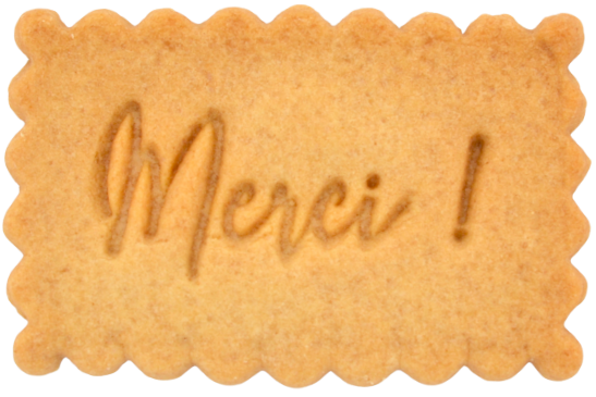Biscuits personnalisés remerciement Shanty Biscuits